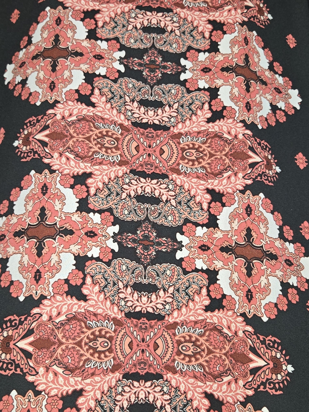 Xhilaration Black Tunic with Coral and Cream Center Panel - Picture 3 of 9